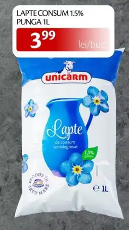 Unicarm Lapte consum 1.5% punga Ofertă