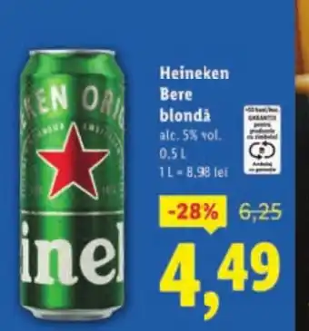 Heineken Bere blondă