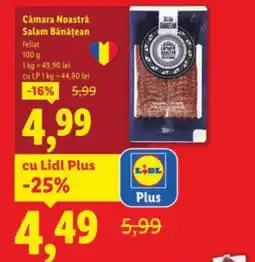 Lidl Cámara Noastră Salam Bǎnǎțean Ofertă