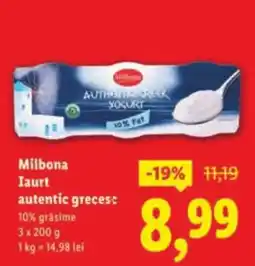 Lidl Milbona Iaurt autentic grecesc Ofertă