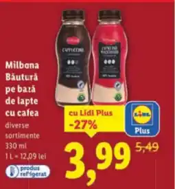 Lidl Milbana Băutură pe bază de lapte cu cafea Ofertă