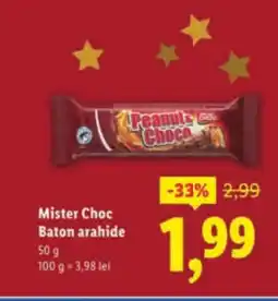 Lidl Mister Choc Baton arahide Ofertă