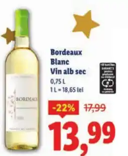 Lidl Bordeaux Blanc Vin alb sec Ofertă