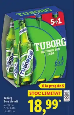 Lidl Tuborg Bere blondǎ Ofertă