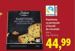 Lidl Deluxe Panettone cu portocale şi bucăți de ciocolată Ofertă