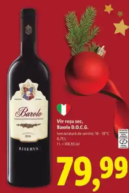 Lidl Vin rosu sec, Barolo D.O.C.G. Ofertă