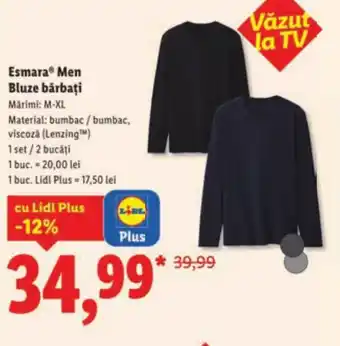 Lidl Esmara® Men Bluze bărbați Ofertă