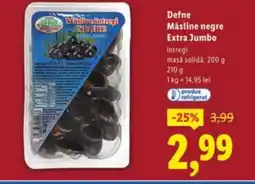 Lidl Măsline negre Extra Jumbo Ofertă