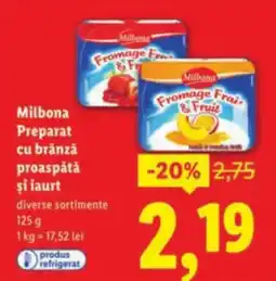 Lidl Milbona Preparat cu brânză proaspătă şi iaurt Ofertă