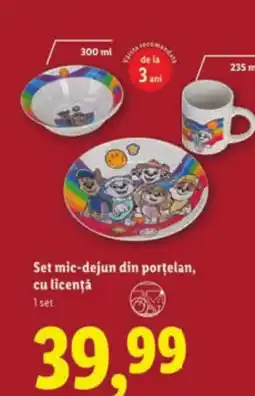 Lidl Set mic-dejun din porţelan, cu licenţă Ofertă