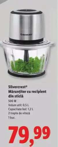 Lidl Silvercrest Mărunţitor cu recipient din sticlă Ofertă
