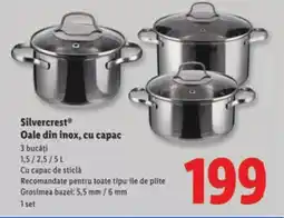 Lidl Silvercrest Oale din inox, cu capac Ofertă