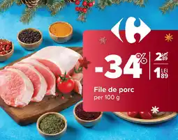 Carrefour File de porc Ofertă