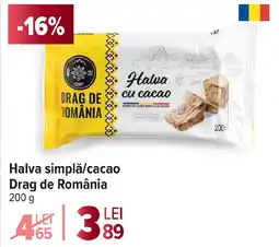 Carrefour Halva simplă/cacao Drag de România Ofertă