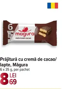 Carrefour Prăjitură cu cremă de cacao/ lapte, Măgura Ofertă