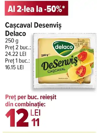 Carrefour Cascaval Desenvis Delaco Ofertă