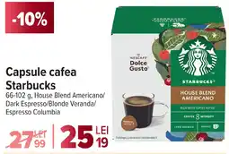 Carrefour Capsule cafea Starbucks Ofertă