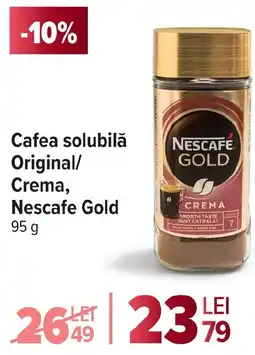 Carrefour Cafea solubilǎ Original/ Crema, Nescafe Gold Ofertă