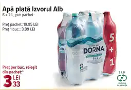 Carrefour Apă plată Izvorul Alb Ofertă