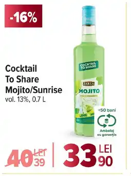 Carrefour Cocktail To Share Mojito/Sunrise Ofertă