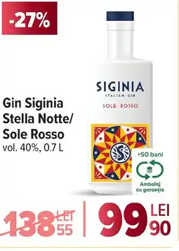 Carrefour Gin Siginia Stella Notte/ Sole Rosso Ofertă