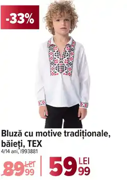 Carrefour Bluză cu motive tradiționale, băieţi, TEX Ofertă