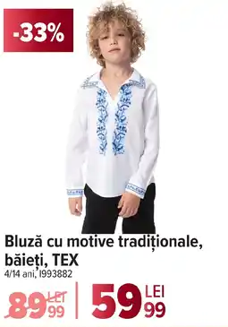 Carrefour Bluză cu motive tradiționale, băieţi, TEX Ofertă
