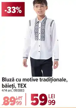 Carrefour Bluză cu motive tradiționale, băieţi, TEX Ofertă