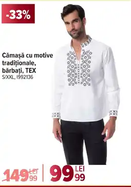 Carrefour Cămașă cu motive tradiţionale, bărbaţi, TEX Ofertă