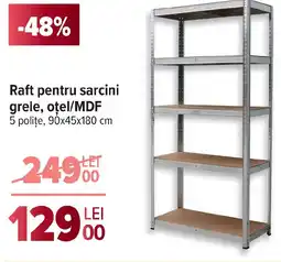 Carrefour Raft pentru sarcini grele, oţel/MDF Ofertă
