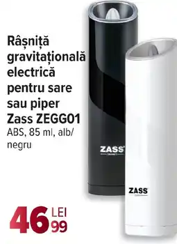 Carrefour Râşniţă gravitațională electrică pentru sare sau piper Zass ZEGG01 Ofertă