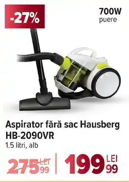 Carrefour Aspirator fără sac Hausberg HB-2090VR Ofertă
