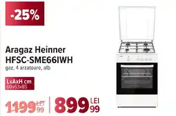Carrefour Aragaz Heinner HFSC-SME661WH Ofertă