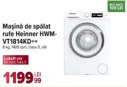 Carrefour Maşină de spălat rufe Heinner HWM- VT1814KD++ Ofertă