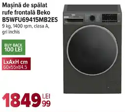 Carrefour Maşină de spălat rufe frontală Beko B5WFU69415MB2ES Ofertă