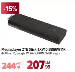 Carrefour Mediaplayer ZTE Stick ZXV10 B866W11K Ofertă