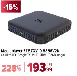 Carrefour Mediaplayer ZTE ZXV10 B866V2K 4K Ofertă
