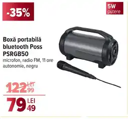 Carrefour Boxǎ portabilă bluetooth Poss PSRGB50 Ofertă