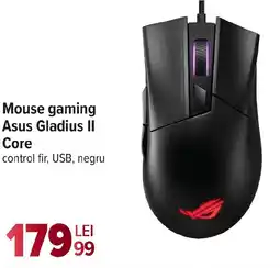 Carrefour Mouse gaming Asus Gladius II Core Ofertă
