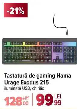 Carrefour Tastatură de gaming Hama Urage Exodus 215 Ofertă