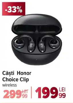 Carrefour Căşti Honor Choice Clip wireless Ofertă