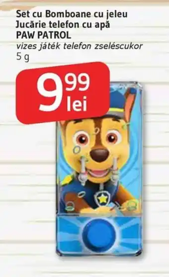 Supeco Set cu Bomboane cu jeleu Jucărie telefon cu apă PAW PATROL Ofertă