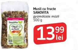 Supeco Musli cu fructe SANOVITA Ofertă