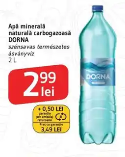 Supeco Apă minerală naturalǎ carbogazoasă DORNA Ofertă