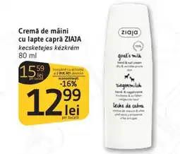 Supeco Cremă de mâini cu lapte caprǎ ZIAJA Ofertă