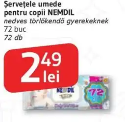 Supeco Şerveţele umede pentru copii NEMDIL Ofertă