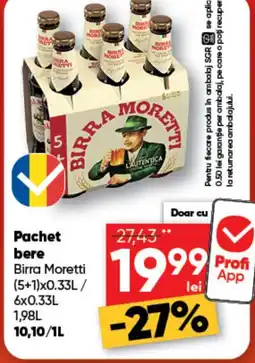 PROFI Pachet bere Birra Moretti Ofertă