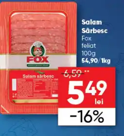 PROFI Salam Sârbesc Fox feliat Ofertă