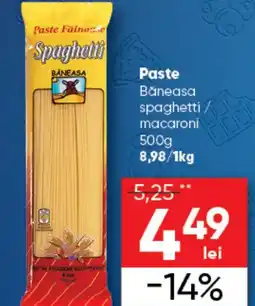 PROFI Paste Băneasa spaghetti macaroni Ofertă
