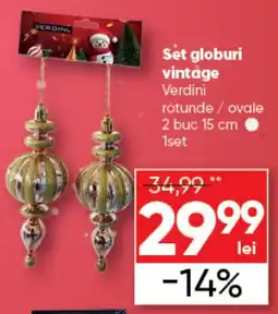 PROFI Set globuri vintage Verdini rotunde / ovale Ofertă
